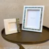 Rainbow Mother Of Pearl White Marble Picture Frame, 5x7 - Anaya