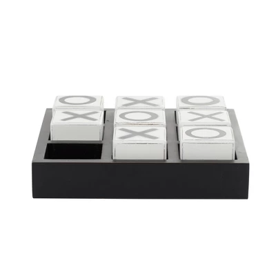 14" Contemporary Wooden Tic Tac Toe Sculpture Black - Olivia & May 10 14" Contemporary Wooden Tic Tac Toe Sculpture Black - Olivia & May - Image 8