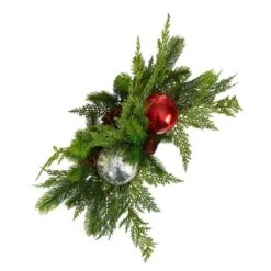 Nearly Natural 18-in Holiday Winter Cedar Pine Artificial Table Christmas Arrangement With Ornaments, Home Décor 9 Nearly Natural 18-in Holiday Winter Cedar Pine Artificial Table Christmas Arrangement With Ornaments, Home Décor -Adesso Store GUEST 62d1fc73 eb9f 4c83 bca3 0bf03860dcba