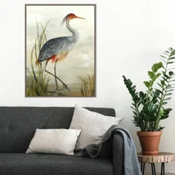 22" X 30" Heron By Aimee Wilson Framed Canvas Wall Art Gray Wash - Amanti Art -Adesso Store GUEST 630674c1 5ff8 4383 9d2a 2555322b50a4