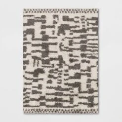 Jutland Geo Moroccan Hand Tufted Shag Area Rug Gray - Project 62™ -Adesso Store GUEST 6414a9c5 ec2e 4ae7 87d3 672a4f8fd64c