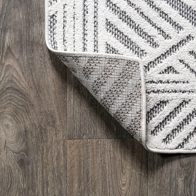 Jordan High-Low Pile Art Deco Geometric Indoor/Outdoor Area Rug - JONATHAN Y 8 Jordan High-Low Pile Art Deco Geometric Indoor/Outdoor Area Rug - JONATHAN Y - Image 6