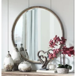 Studio 55D Potted Silk Faux Artificial Flower Realistic Red Orchid In Crackle Gray Vase For Home Decoration Living Room 24" High -Adesso Store GUEST 66b8dbdd 4f7b 44e4 a27e 501653fa3a80