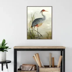 22" X 30" Heron By Aimee Wilson Framed Canvas Wall Art Gray Wash - Amanti Art -Adesso Store GUEST 6a7a54a1 87e5 4ec4 ac68 26e501c7d692