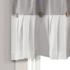18"x52" Farmhouse Linen Button Window Valance - Lush Décor -Adesso Store GUEST 6be6ad81 9369 45a7 85b6 d56587d20c30