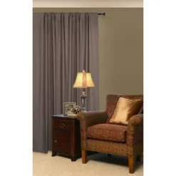 28"x48" Drapery Single Rod Set Finials Modern Pewter Trumpet - Lumi Home Furnishings -Adesso Store GUEST 6d54800a a651 455e 9bbf f3368908e443