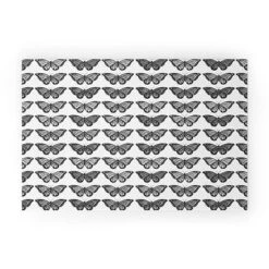 Avenie Monarch Butterfly Black And White Looped Vinyl Welcome Mat - Society6 -Adesso Store GUEST 6e41810f 1301 4c45 b2f5 73887328052a