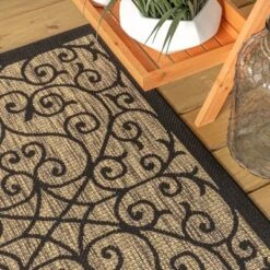 Madrid Vintage Filigree Textured Weave Indoor/Outdoor Area Rug - JONATHAN Y -Adesso Store GUEST 6f3059d3 0dd9 495c acda 86c0f0953c3d