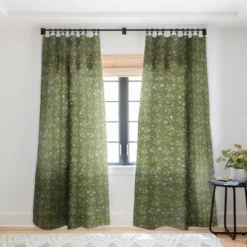 Wagner Campelo CONVESCOTE Green Single Panel Sheer Window Curtain - Deny Designs -Adesso Store GUEST 71207675 2f72 4ec3 9246 4ae5395f7e17