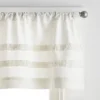 3pc Water's Edge Tufted Window Valance And Tiers Set White - Martha Stewart
