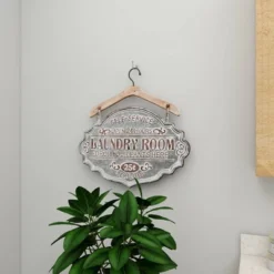 Metal Sign Laundry Room Wall Decor Gray - Olivia & May 29 Metal Sign Laundry Room Wall Decor Gray - Olivia & May -Adesso Store GUEST 742da31f 9274 4923 b5c2 565f43d164f1