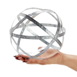 Farmlyn Creek 2 Piece Silver Metal Decorative Spheres For Home Decor, Table, Rustic Style Shelf Decor Accents (2 Sizes) 11 Farmlyn Creek 2 Piece Silver Metal Decorative Spheres For Home Decor, Table, Rustic Style Shelf Decor Accents (2 Sizes) -Adesso Store GUEST 7437f1b2 18ad 445c 95b7 53a18d03f812