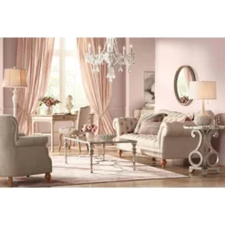 Possini Euro Design Natalia Modern Country Cottage Table Lamp 27" Tall White Ceramic Glaze Textured Floral Drum Shade For Bedroom Living Room Bedside 15 Possini Euro Design Natalia Modern Country Cottage Table Lamp 27" Tall White Ceramic Glaze Textured Floral Drum Shade For Bedroom Living Room Bedside -Adesso Store GUEST 7437fa27 6972 4702 8fe9 a7a0ecb7764e