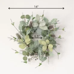 Sullivans Artificial Lambs Ear Willow Thistle Wreath -Adesso Store GUEST 75a63114 fe7f 40ce b308 e271cdf9f6e4