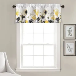 18"x52" Zuri Flora Light Filtering Valance - Lush Décor -Adesso Store GUEST 7691a27a 2648 46e1 8f55 e4a573666427