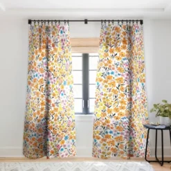 Marta Barragan Camarasa Flowery Meadow Colors Single Panel Sheer Window Curtain - Deny Designs -Adesso Store GUEST 76f6cc8c 28f8 41f5 be06 4a1e31ab9943