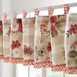 Wheatly Farmhouse Gingham Tab Top Valance 84" X 19" By Greenland Home Fashion -Adesso Store GUEST 76f75537 43fd 44b1 b0fb b68b23451788