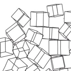 Metal Geometric 3D Square Wall Decor Black - Olivia & May -Adesso Store GUEST 779a91c7 58de 4bcb 826c f29747b6d157