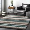 Striped Shaggy Woven Rug - NuLoom -Adesso Store GUEST 77cbef8f 02e2 4cbe a5b3 1b57846b1b01
