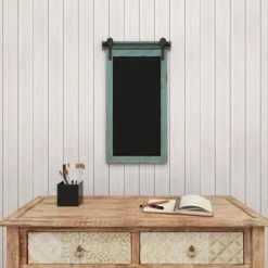 Wood Sign Wall Decor With Chalkboard Blue - Olivia & May -Adesso Store GUEST 781038a9 e28b 4852 b349 8edb06e312e1