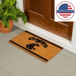 Evergreen Washington State University Logo Turf Mat, Brown- 28 X 16 Inches Indoor Outdoor Doormat -Adesso Store GUEST 78d6236e 5d7f 401e b4b8 a89872852351