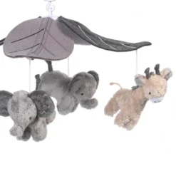 Lambs & Ivy Baby Jungle Animals Gray/Tan Musical Crib Mobile Soother Toy -Adesso Store GUEST 79214eb2 469b 4a7e aafa 126fe7a9109a