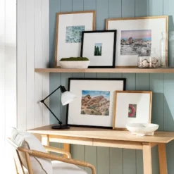 New Arrival 5 19.24" X 25.24" Matted To 8" X 10" Gallery Frame Natural Wood - Threshold™ Designed With Studio McGee