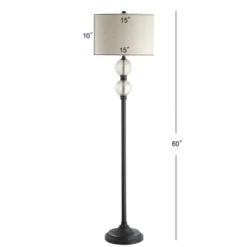 60" Glass/Metal January Floor Lamp (Includes LED Light Bulb) Black - JONATHAN Y 7 60" Glass/Metal January Floor Lamp (Includes LED Light Bulb) Black - JONATHAN Y -Adesso Store GUEST 7c07154b ed48 4715 9cef 79b1418d04bd