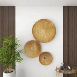 Set Of 3 Metal Plate Large Metallic Disk Wall Decors - Olivia & May -Adesso Store GUEST 7c8cd58a d1fe 42b1 bcf5 bcf839cd2913