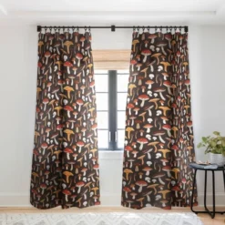 Avenie Mushroom Medley Pattern Single Panel Sheer Window Curtain - Society6 -Adesso Store GUEST 7e2619d4 9430 406a 8e6e 185a1b797800