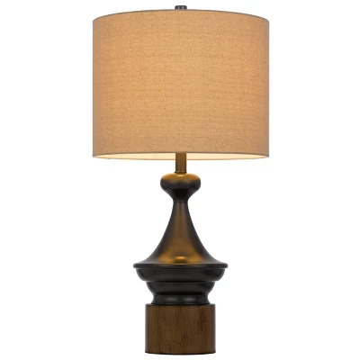 29.5" Metal/Resin Table Lamp Charcoal Gray/ Natural - Cal Lighting 4 29.5" Metal/Resin Table Lamp Charcoal Gray/ Natural - Cal Lighting - Image 2