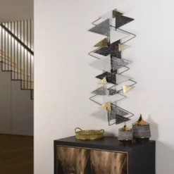 Geometric Gala Metal Wall Art Silver - StyleCraft -Adesso Store GUEST 7f074bd1 b3ec 4d78 a973 cf636cf47d95