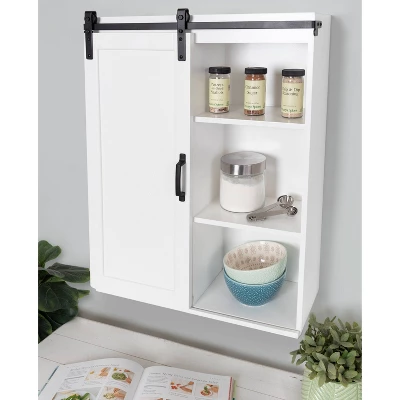 22" X 28" Skylan Decorative Farmhouse Wall Cabinet White - Kate & Laurel All Things Decor 10 22" X 28" Skylan Decorative Farmhouse Wall Cabinet White - Kate & Laurel All Things Decor - Image 8