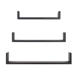3pc Aalto U-Shaped Floating Wall Shelf Set - Danya B. -Adesso Store GUEST 803bccf0 889e 4213 b16b 4dc293fa7b72