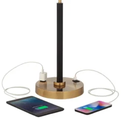 Possini Euro Design Carlyle Gold Black USB Desk Lamps Set Of 2 With Smart Socket -Adesso Store GUEST 80e74b3c 36b2 4e1f 8bcd ad2faf4a1303