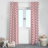 Bacati - Check Plaids Printed Coral Cotton Printed Single Window Curtain Panel -Adesso Store GUEST 80f82c63 8623 4aa8 96fb a812dc362df4