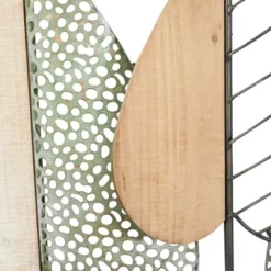 Metal Leaf Varying Texture Wall Decor With Wood Frame Brown - Olivia & May -Adesso Store GUEST 812594df 62ef 4a12 9770 9c3a7c4b31bd