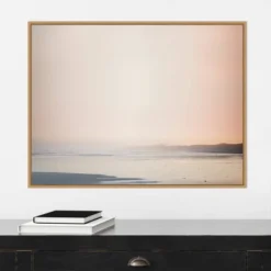 30" X 22" Currumbin Sandy Beach By Urban Road Framed Canvas Wall Art Light Brown - Amanti Art -Adesso Store GUEST 82742fb9 43d5 4fab badc 07d927bc3326