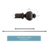 1-Inch Curtain Rod- Decorative Modern Urn Finials & Hardware- For Home Decor In Bedroom, Living Room & Kitchen, 48-84-Inch By Lavish Home (Bronze) -Adesso Store GUEST 82886681 5f38 4a48 8c91 981492c220af