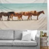 Kevin Russ Summer Beach Horses Tapestry - Society6