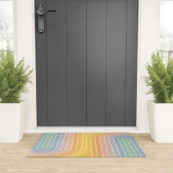 Colour Poems Gradient Curvature III Welcome Mat - Society6