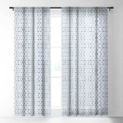 Becky Bailey Shibori Diamonds Single Panel Sheer Window Curtain - Deny Designs 3 Becky Bailey Shibori Diamonds Single Panel Sheer Window Curtain - Deny Designs