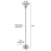 Torchiere Floor Lamp Medium Silver (Includes LED Light Bulb) - Lavish Home -Adesso Store GUEST 847aea14 baec 4358 8a21 354a4905202a