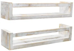 Sorbus Rustic Wooden Floating Shelves Set Of 2 Gray -Adesso Store GUEST 85302bf6 ede8 4934 8624 001a0b990abf