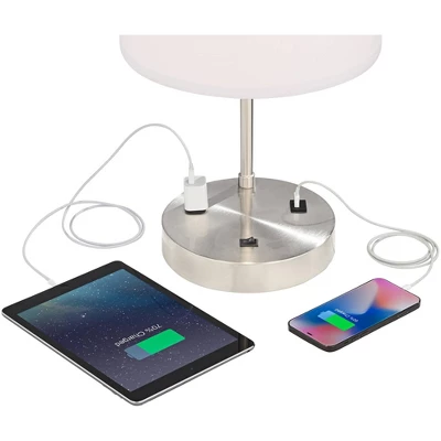 360 Lighting Colby Nickel USB Desk Lamps Set Of 2 With Smart Socket 5 360 Lighting Colby Nickel USB Desk Lamps Set Of 2 With Smart Socket - Image 3