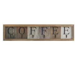 Emma And Oliver Distressed Rustic Coffee Sign With 6 Sturdy Metal Hooks To Accommodate Most Mug Sizes -Adesso Store GUEST 8b1202ef 2f39 4fc3 854b a9b2cfc410b0