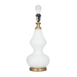29" X 15" Modern Glass Table Lamp White - Olivia & May -Adesso Store GUEST 8b72688b f71f 4109 96ae 898e0dda5037