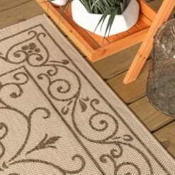 Charleston Vintage Filigree Textured Weave Indoor/Outdoor Area Rug - JONATHAN Y -Adesso Store GUEST 8c036560 4d78 46f5 ba7e c57b2c2dd6f5
