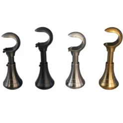 Linen Avenue Single Rod Upgraded Round Decorative Curtain Bracket -Adesso Store GUEST 8c303b46 6868 47c7 b1c3 945c24c34941