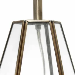 Transparent Triagonal Table Lamp Brass - Lalia Home -Adesso Store GUEST 8d78445d 44b0 4a86 b74f d5a6740ab628